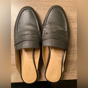 Crown Vintage black loafer mules